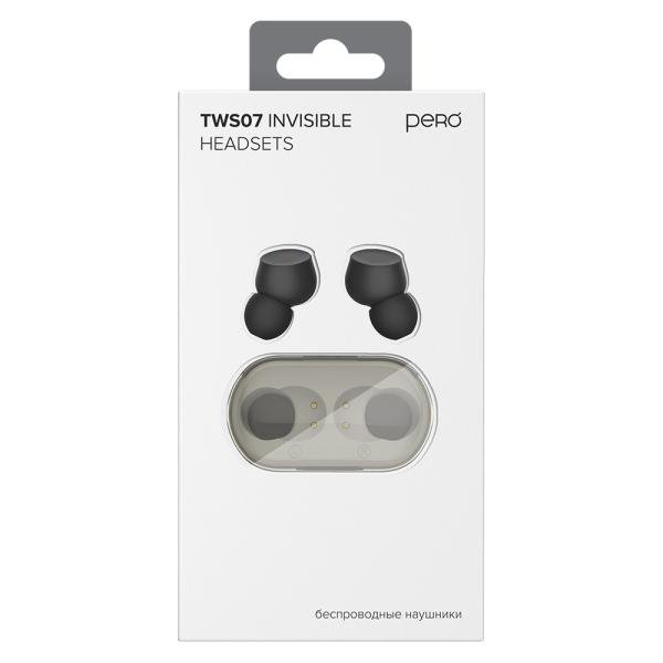 Беспроводные наушники PERO INVISIBLE TWS07 Black