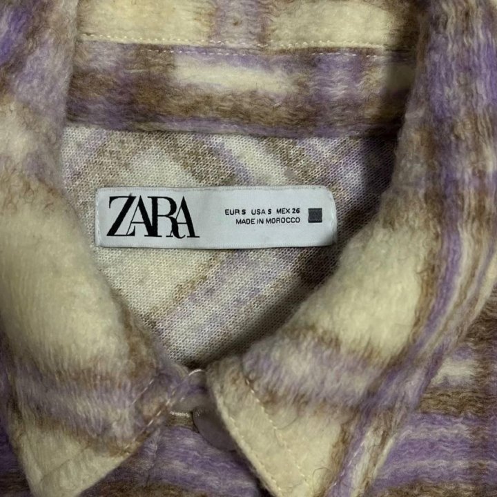 Тёплая рубашка укороченная Zara