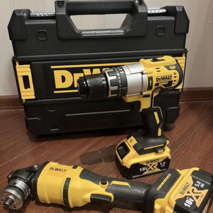 Шуруповерт + Болгарка УШМ DeWalt набор 2в1