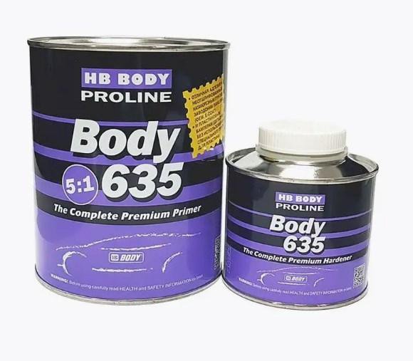 Грунтовка Body 635 грунт акриловый HS 5+1 0,8л+0,16л черный