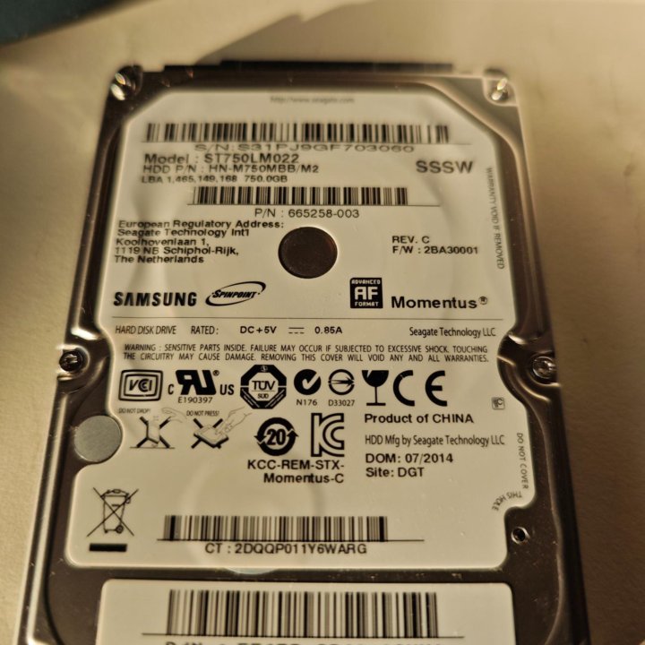 Жесткий диск для ноутбука 750 gb (2.5 HDD 750 gb)