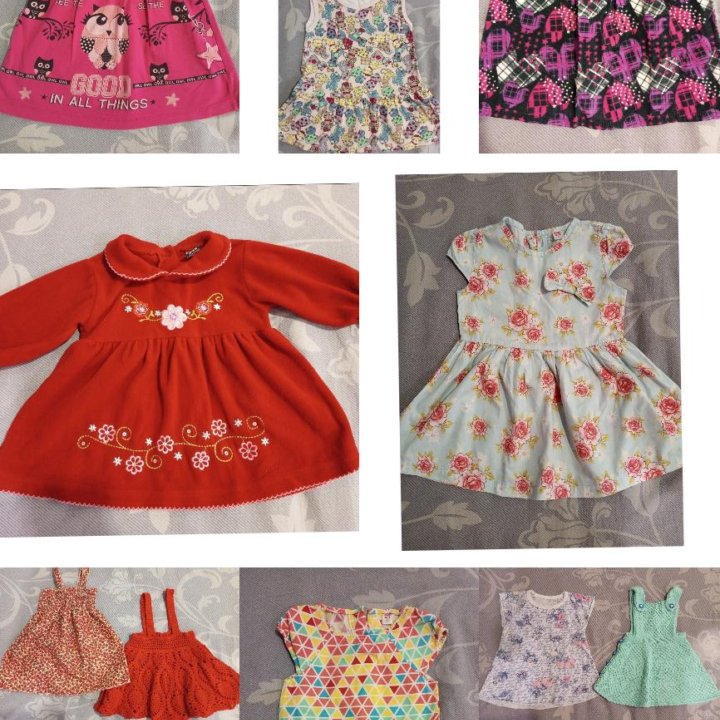 Платья, р. 74-80-86