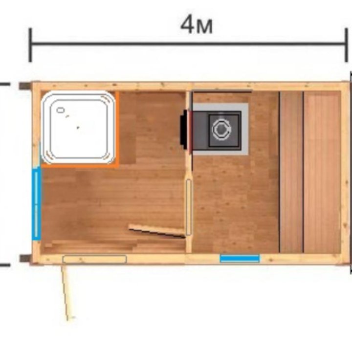 Мобильная баня 4-м