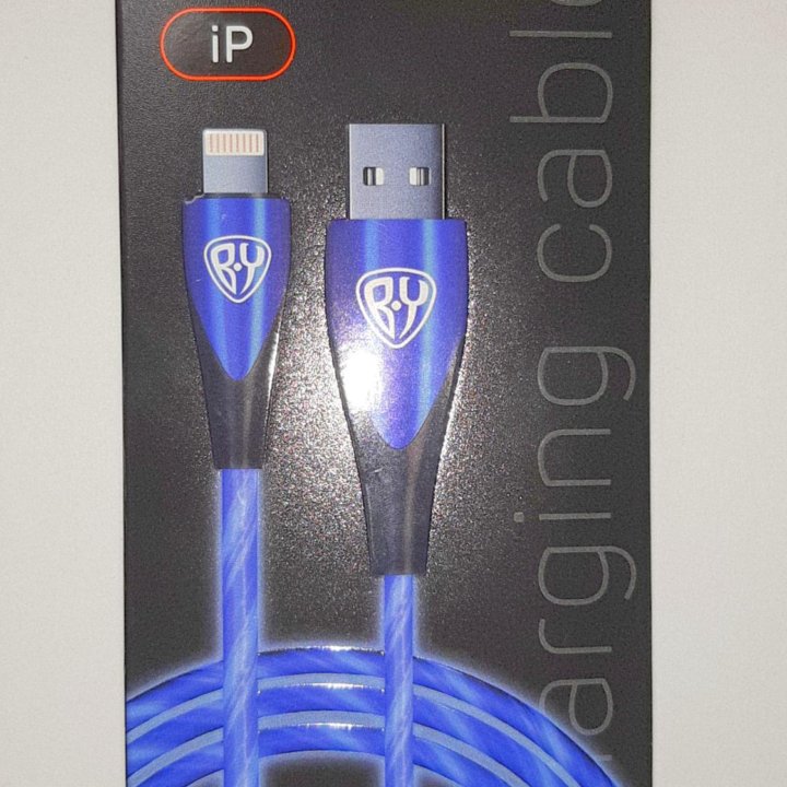 Кабель iPhone Lightning-USB светящийся 2,4А