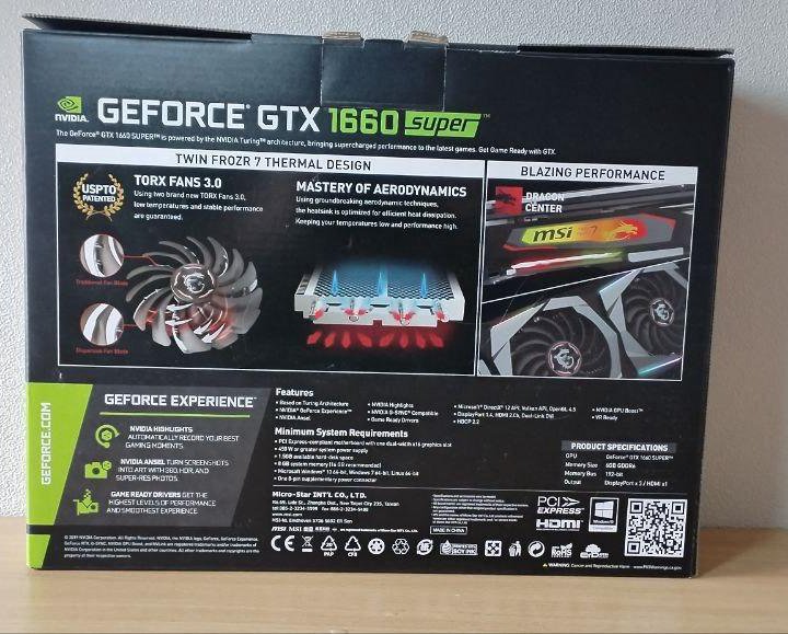 Видеокарта gtx 1660 super 6gb