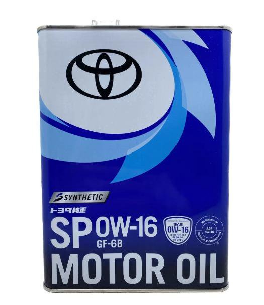 Масло моторное Toyota Motor Oil 0W-16 SP 4л