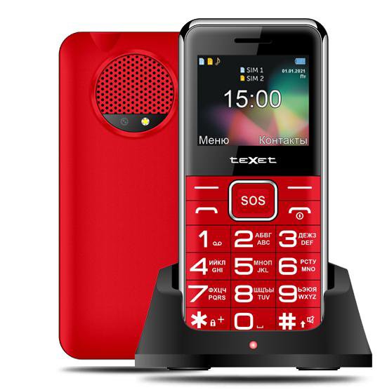 Телефон Texet TM-B319 Dual Sim Red (Красный)