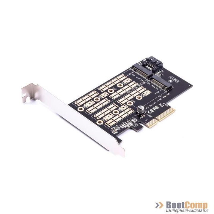 Адаптер AgeStar AS-MC02 PCI-E для M.2 SATA SSD+M.2