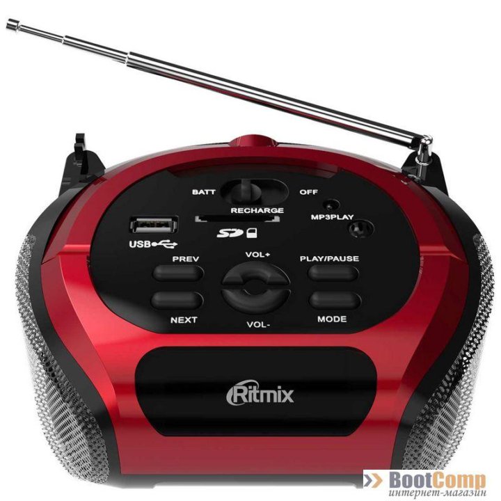 Магнитола RITMIX RBB-100BT red