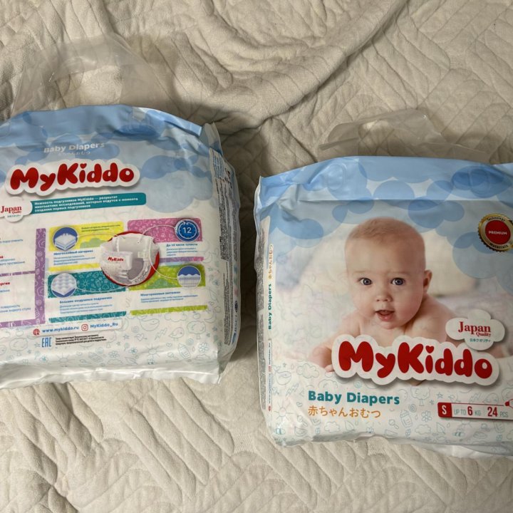 Подгузники Mykiddo. Размер S.