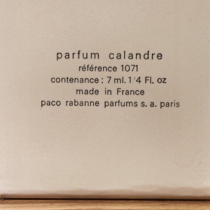 Духи Paco Rabanne Calandre 7 мл винтаж 1970-х годов спрей