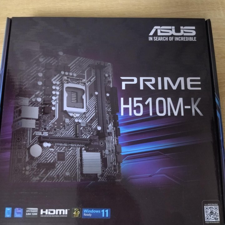 Комплект мат.плата Asus prime h510m-k, i5 10400f