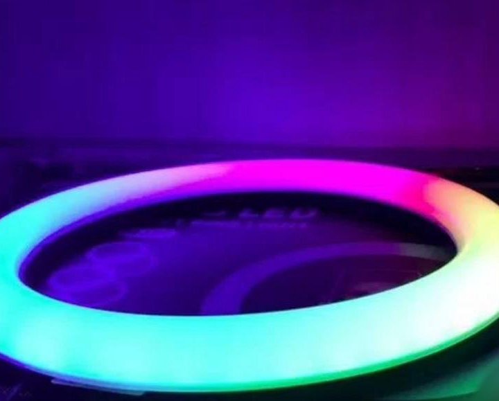 Лампа кольцевая 33 см RGB