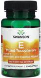Swanson Vitamin E Natural 200 Iu (134,2 mg) 100 капсул