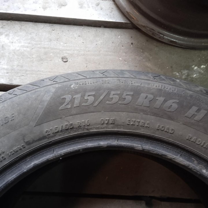 Шины 215/55R16 летние 2 шт.