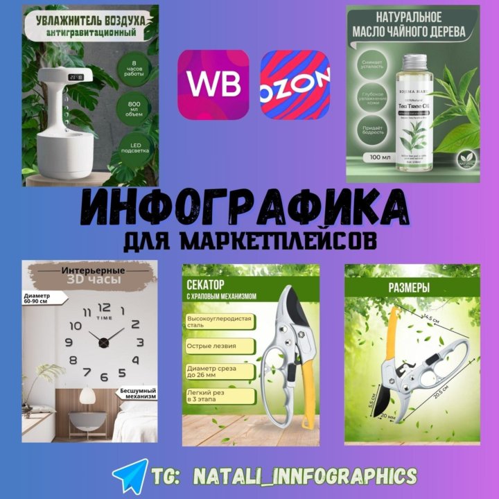 Инфографика для Wildberries / Ozon  ‍