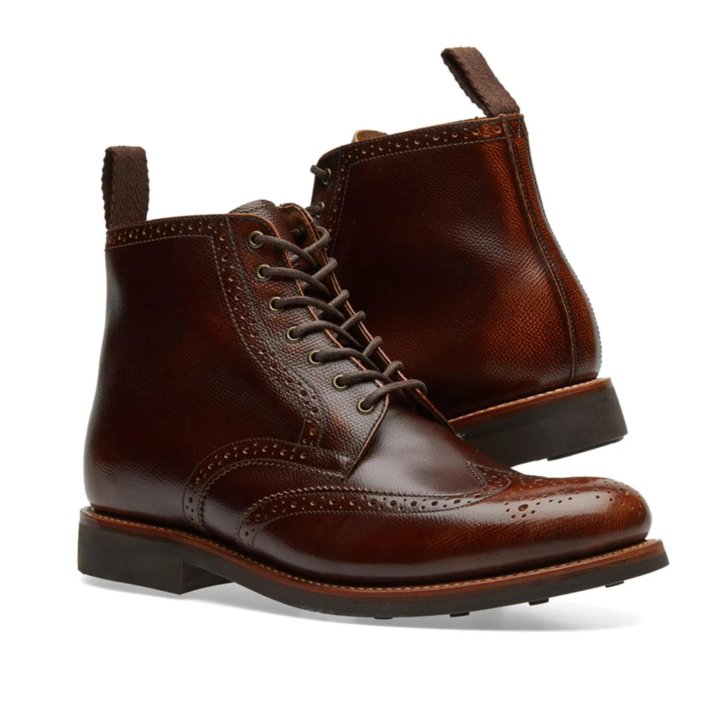 Ботинки grenson Sharp Brogue Derby Boot - Tan