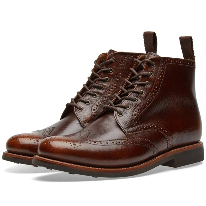 Ботинки grenson Sharp Brogue Derby Boot - Tan