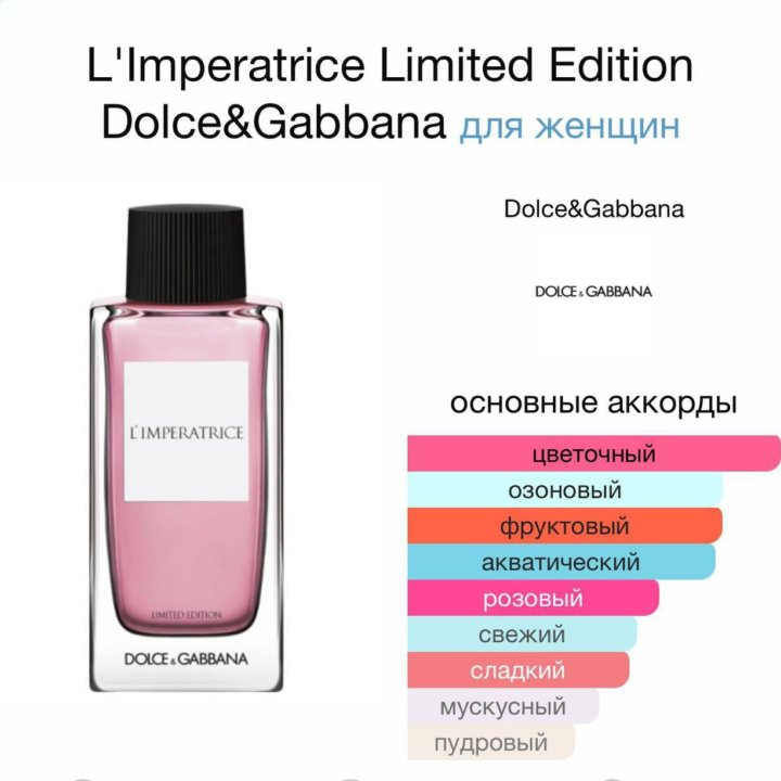 Новинка Dolce&Gabbana туалетная вода на лето