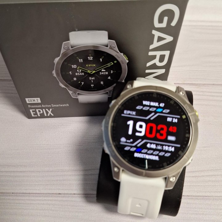 Часы Garmin Epix (Gen2) Sapphire Titanium White