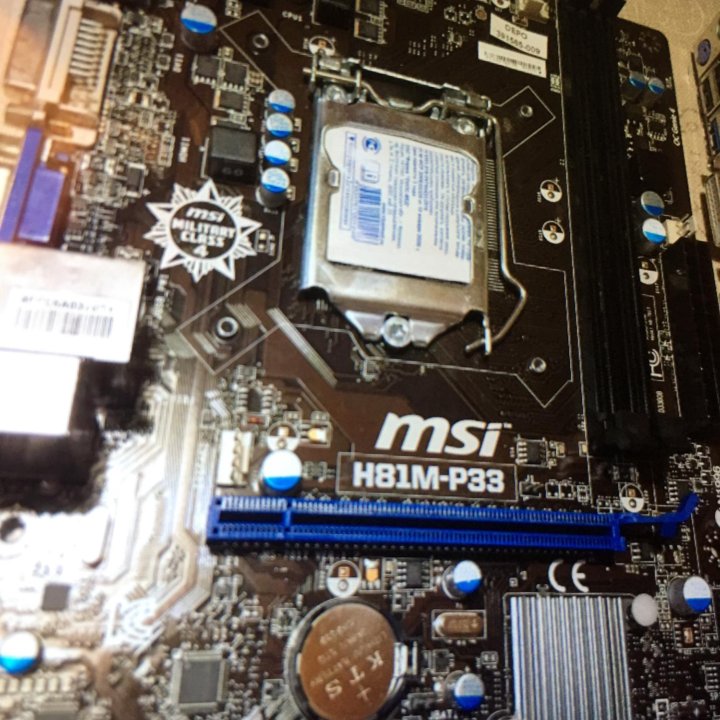 Материнская плата для ПК. MSI H81M-33. Coket 1150