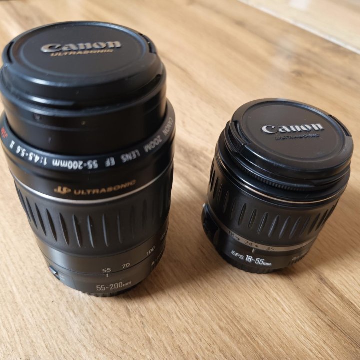 Объективы Canon 18-55 и 55-200