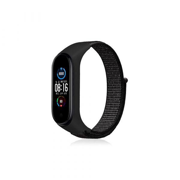 Ремешок DF для Xiaomi Mi Band 3/4/5/6 Black