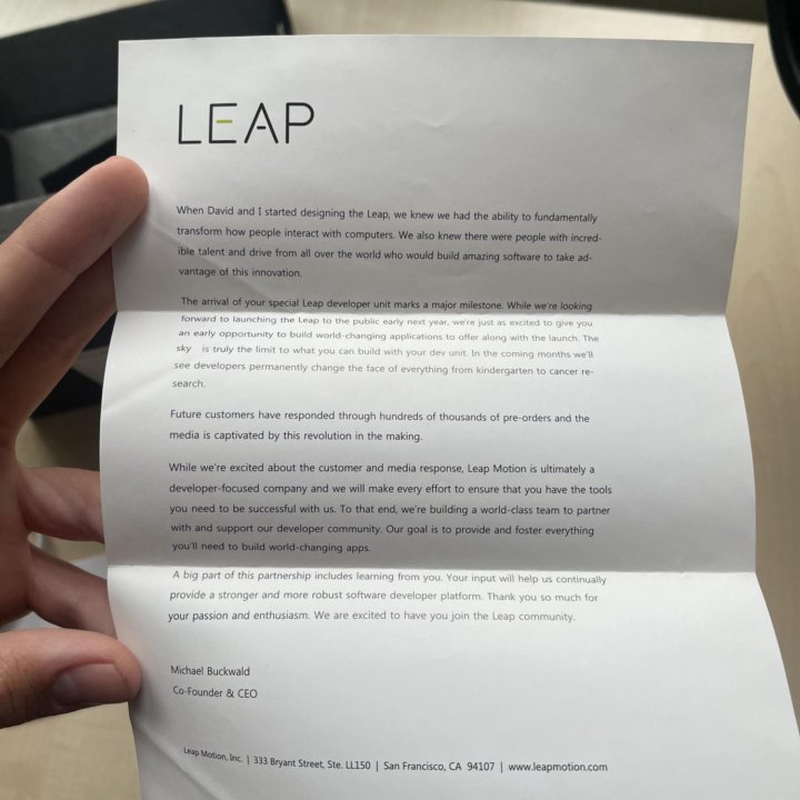 Leap motion трекер, оригинал, не пользовался