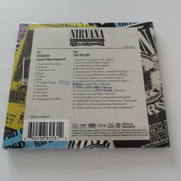 Nirvana - Nevermind 1991/2021 CDх2