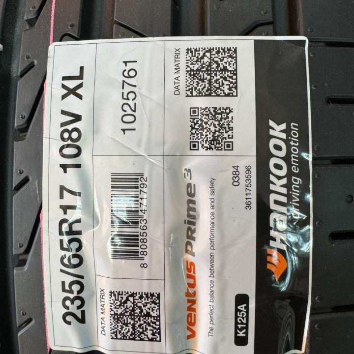 Hankook Ventus Prime3 K125A 235/65 R17 108V