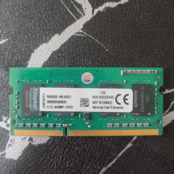 Оперативка для ноута ddr3 4Гб.