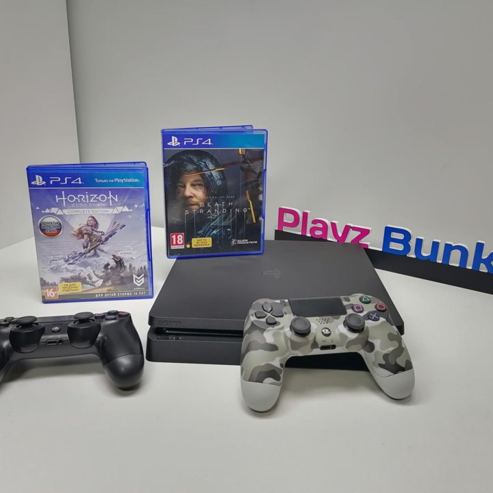 PS4 Slim+2джоя, игры