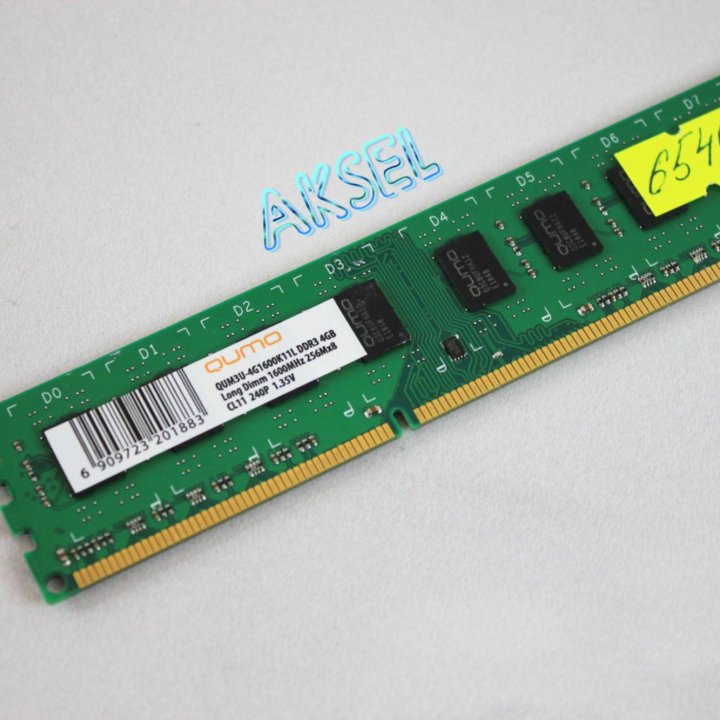 Оперативная память DDR3L 4 GB 1600 MHz qumo