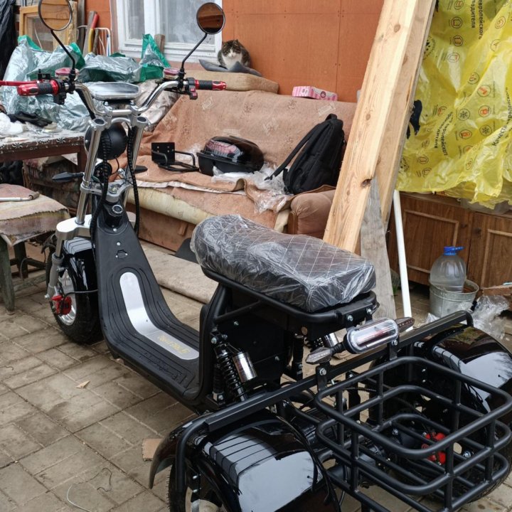 Трехколесный электроскутер Citycoco Trike GT X11