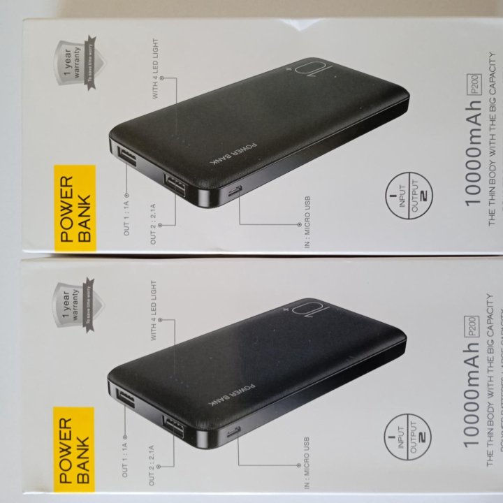 2 шт пауер банк новый powerbank