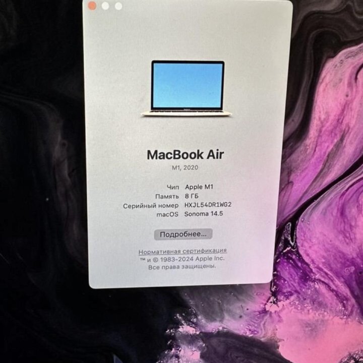 Apple MacBook Air m1 2020 8gb 256