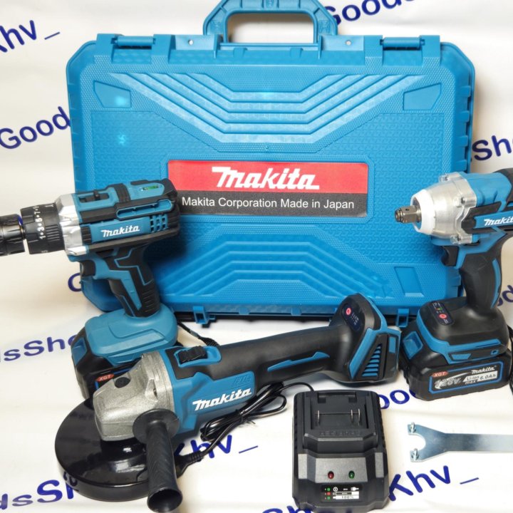 Набор аккумуляторных инструментов Makita 3в1