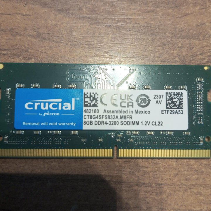 Оперативная память ddr4 для ноутбука 8gb, 3200mhz