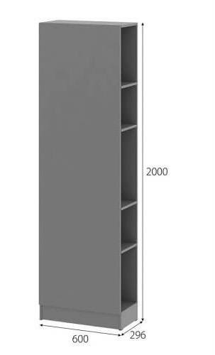 Пенал ПН-1 “Энни” 600мм. Графит