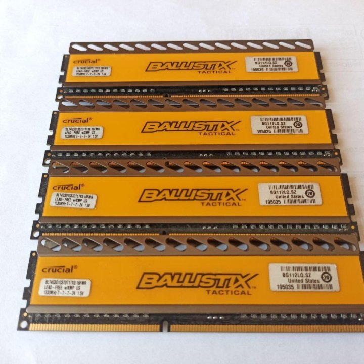 Редкая крутая Ballistix 4x4GB 16GB DDR3 1333 CL7