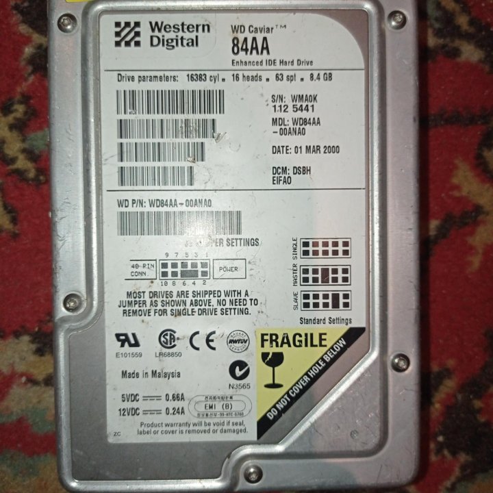 HDD WD Caviar 84AA 8.4 GB