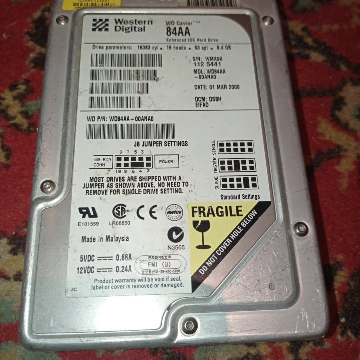 HDD WD Caviar 84AA 8.4 GB