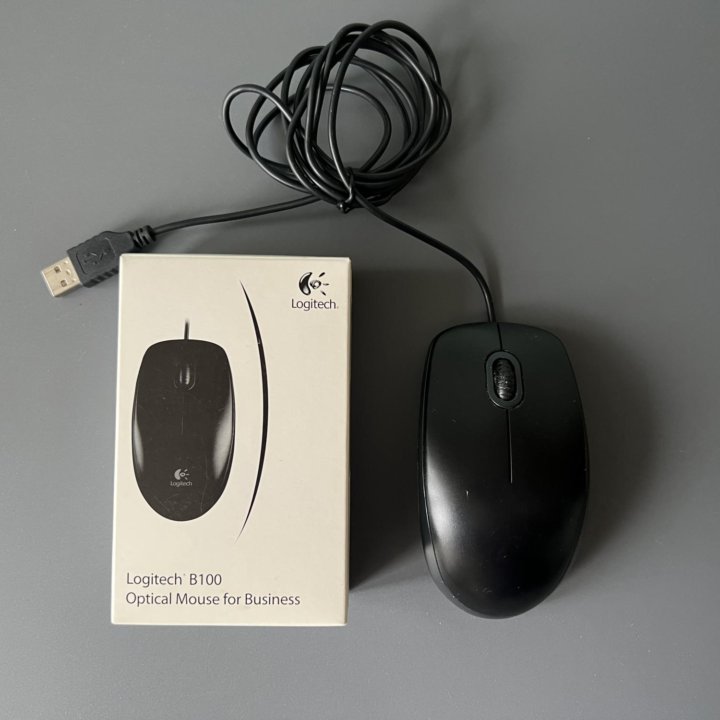 Мышь проводная Logitech B100