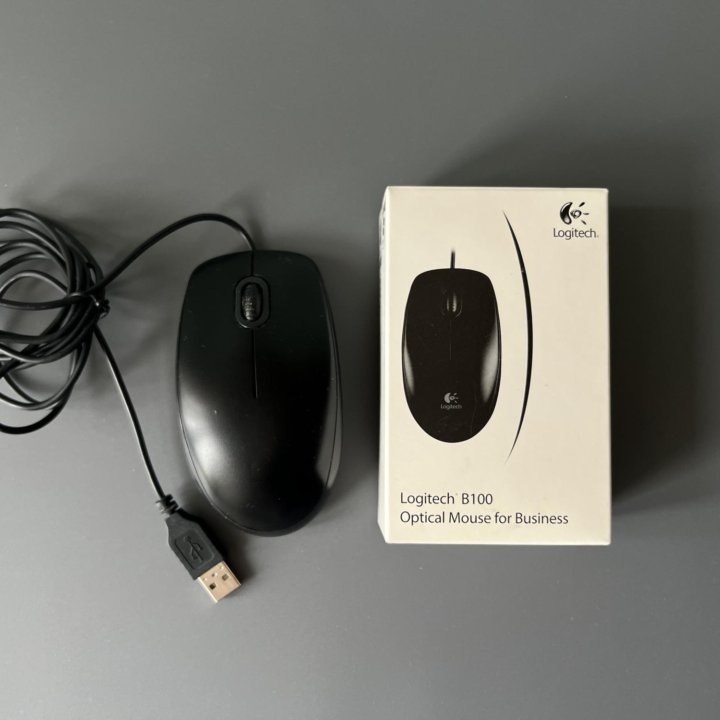 Мышь проводная Logitech B100