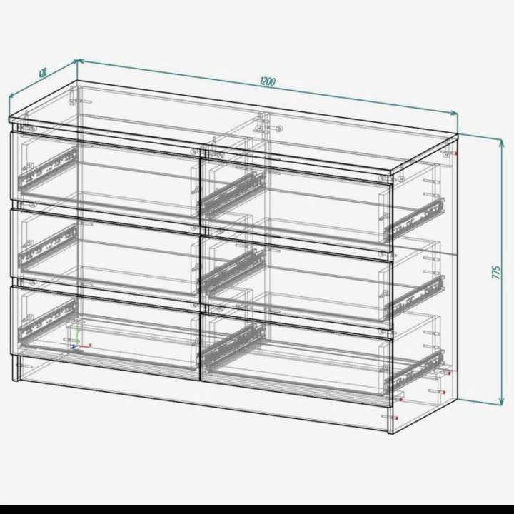 Комод с 6-ью ящиками