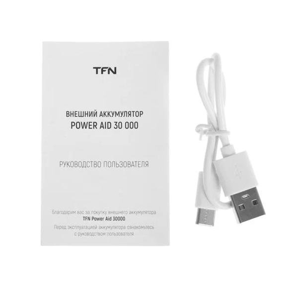 Внешний аккумулятор TFN Power Bank PowerAid PD 30000mAh Белый (TFN-PB-280-WH)