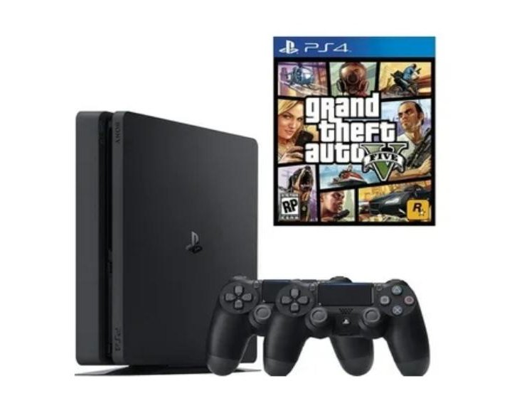 PS 4 Slim 1TB +400 игр + станция заряда, Гарантия!