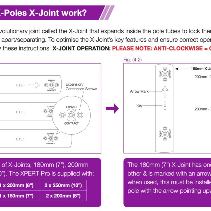 Пилон X-Pole Xpert Brass (латунь),статика+вращение