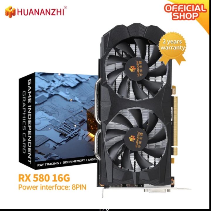 HUANANZHI RX 580 16 Гб 2048SP 256Bit GDDR5