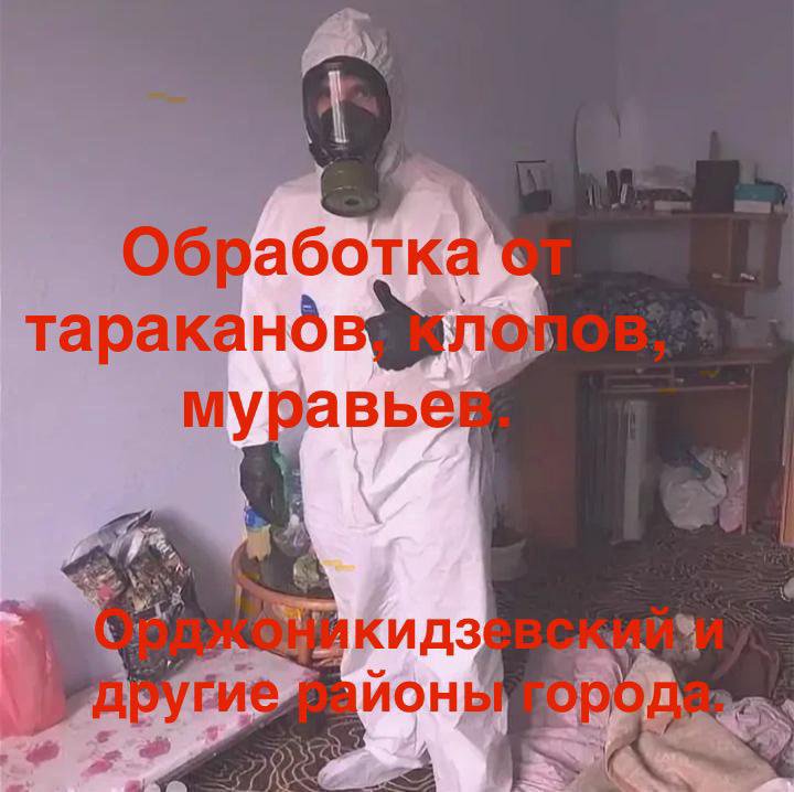 уничтожение насекомых, тараканов, клопов.